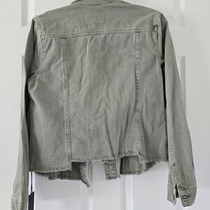 Green jean jacket